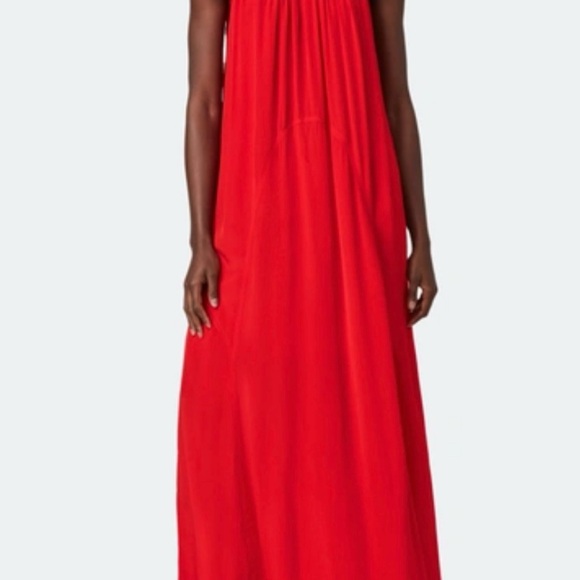 All Saints Amor low back maxi dress in Berry Red NWT size US 4 - Picture 10 of 13